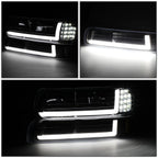 LED DRL Tinted Clear Side Headlight Bumper Lamp for Silverado (1999–2002)