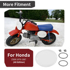 White Front Number Plate 64113-116-690ZD for Honda Z50R (1979–1987) w/ Clips