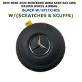 Driver Wheel Airbag for Mercedes-Benz S560 S63 AMG (2020–2021) W/Stitches Black