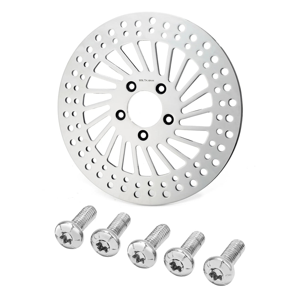 Front Brake Rotor Disc & Bolts for Harley Touring Glide Dyna Softail (2014–2023)