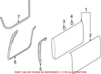 Passenger Right Door Window Seal for Dodge (OEM Mopar)