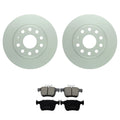 Set of 2 Bosch QuietCast Rear Rotors & Akebono EURO Ceramic Pads for A3 Quattro (2005–2013)