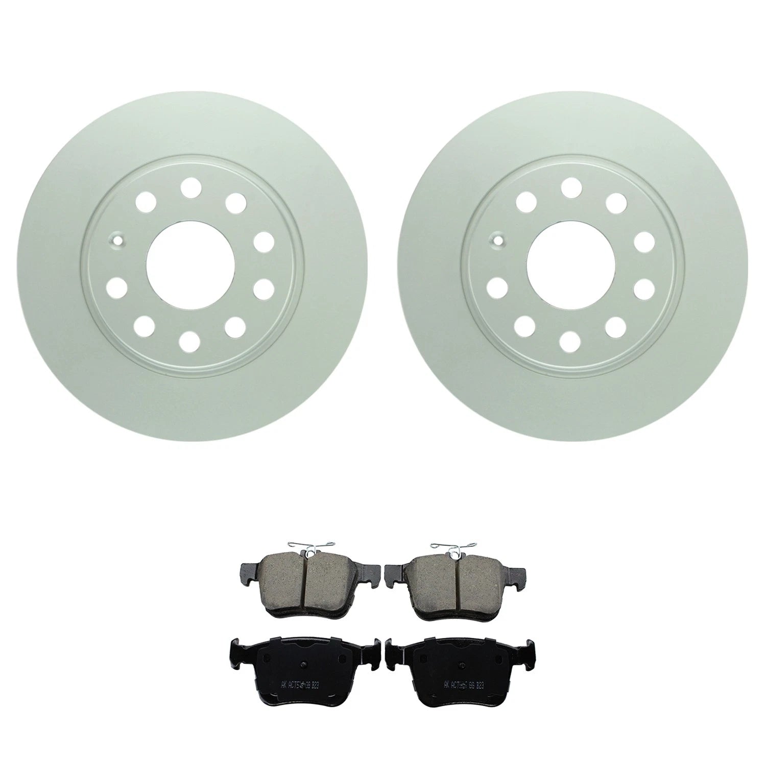 Set of 2 Bosch QuietCast Rear Rotors & Akebono EURO Ceramic Pads for A3 Quattro (2005–2013)