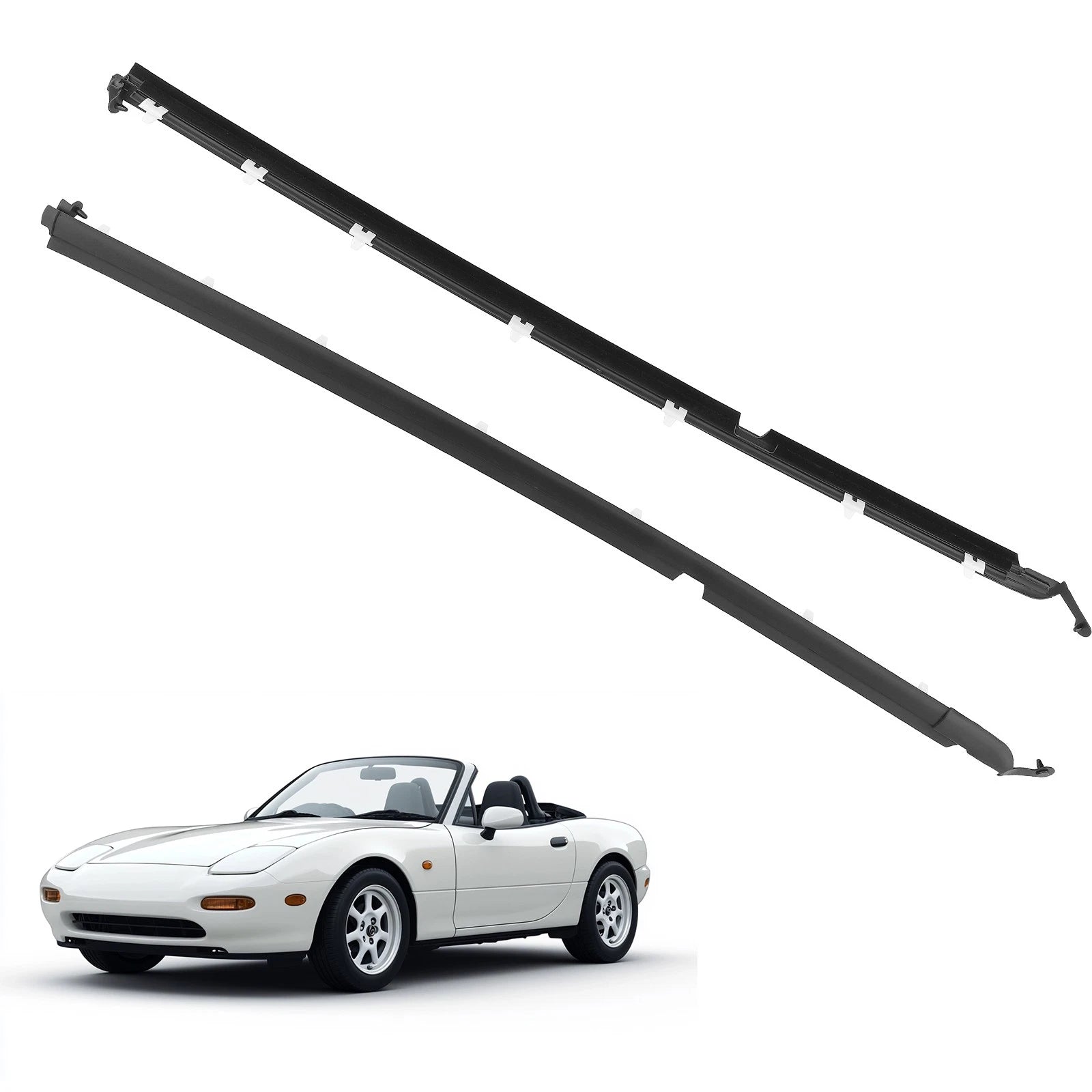 Door Glass Window Weatherstrip Seals Kit for Mazda Miata (1990–2005)