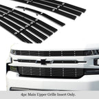 Black Wide Rivet Billet Grille Insert for Chevy Silverado 1500 (2019-2022)