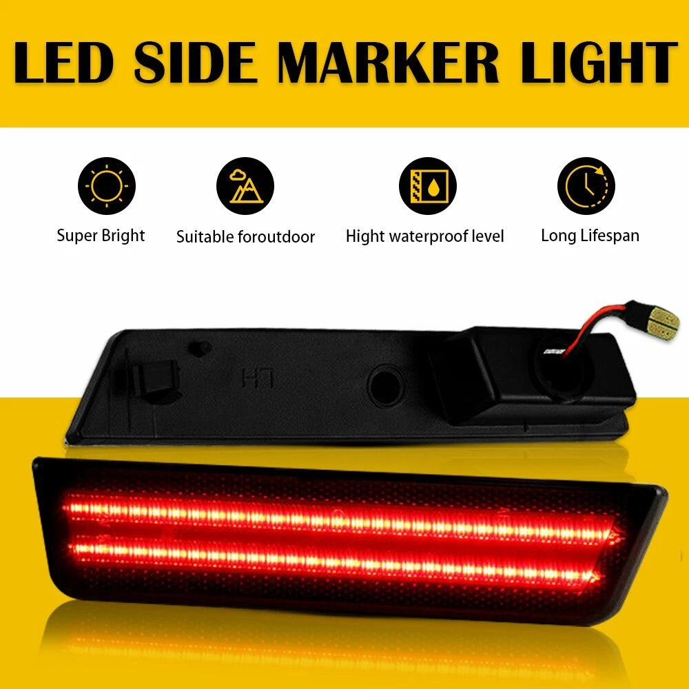 AUXITO Smoke Lens LED Side Marker Lights for Dodge Challenger (2008–2014)