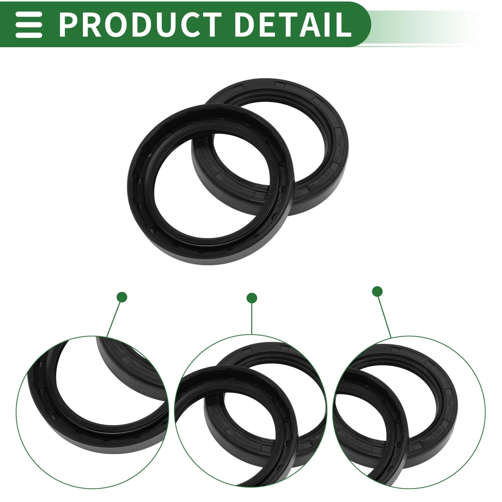 Oil Seal for Rotary Shaft (55x75x12mm) NBR Rubber High Pressure