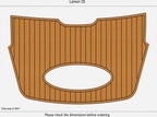 EVA Faux Teak Deck Flooring Mat for Larson 25 Swim Platform