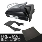 Matte Black Razor Trunk Backrest Mount Rack for Harley Touring (1997–2008)