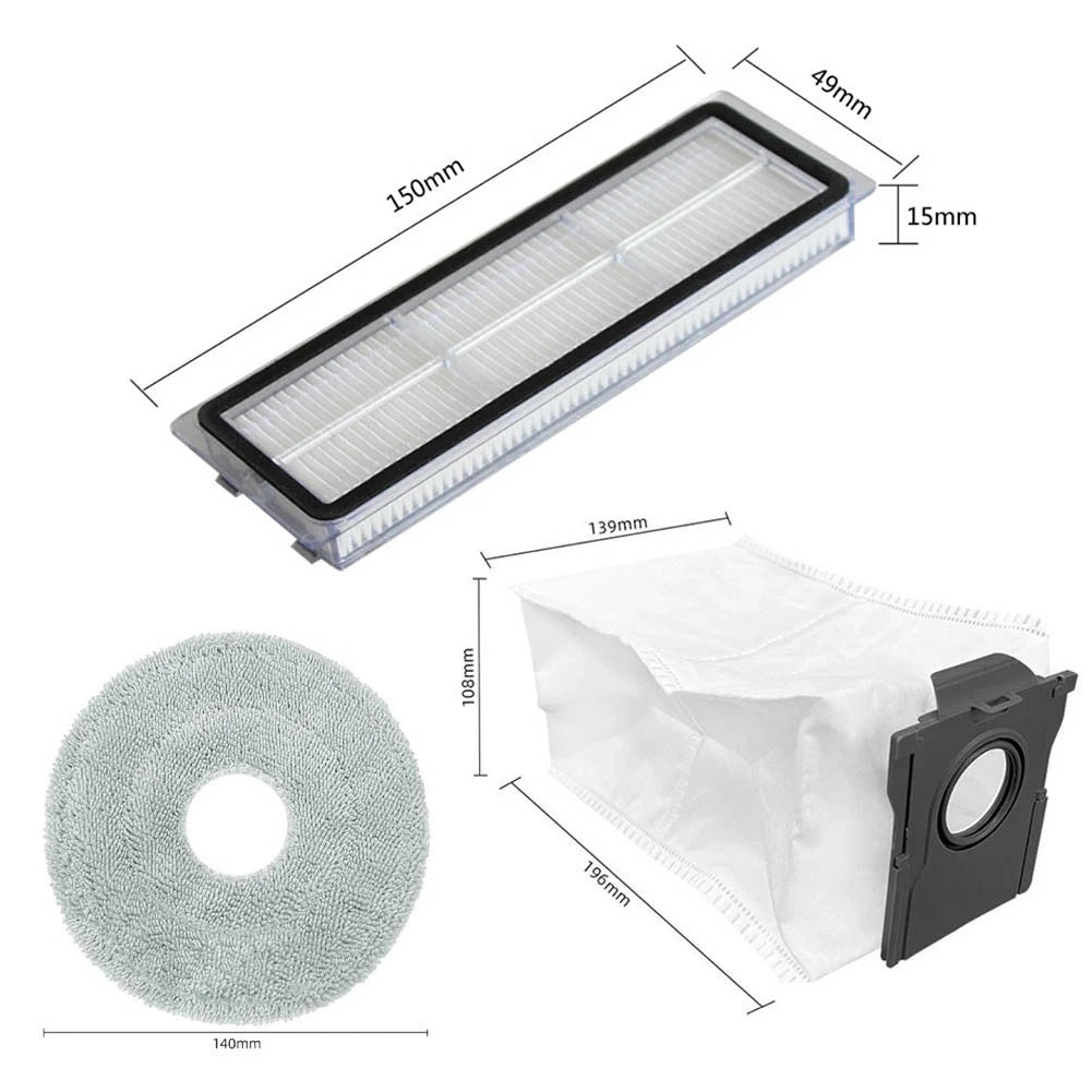 Complete Filter Mop Cloth Dust Bag Kit for Cecotec Conga X100 (2018–2023)