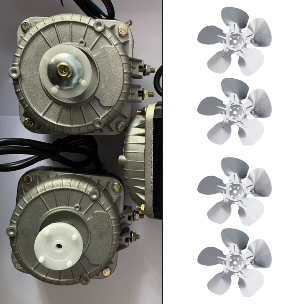 Set of 4 Aluminum Fan Leaf Blades for Refrigerator Cooling Motors