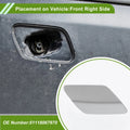 Front Right Washer Nozzle Cover for BMW 320i Silver Tone