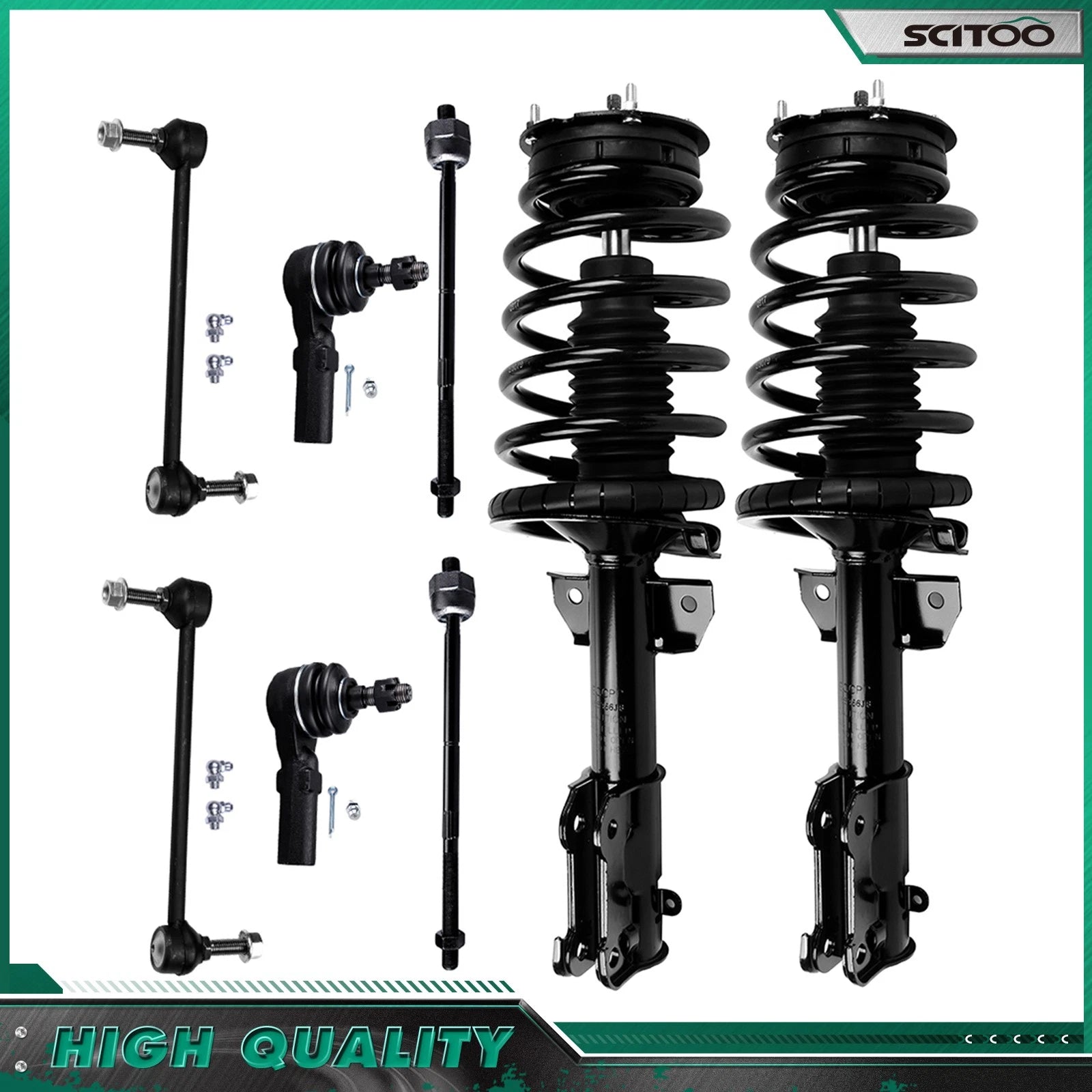 Front Shocks Struts Sway Bars Tie Rods for Ford Mustang (2005–2010)