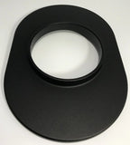 12 Inch Oval Air Cleaner Half Finned for Classic Chevy Ford (Black Aluminum)