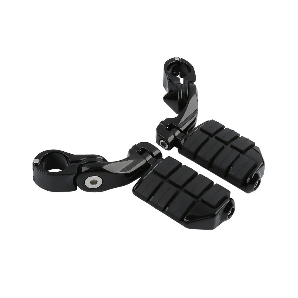1.25" Adjustable Highway Short Angled Foot Pegs for Harley