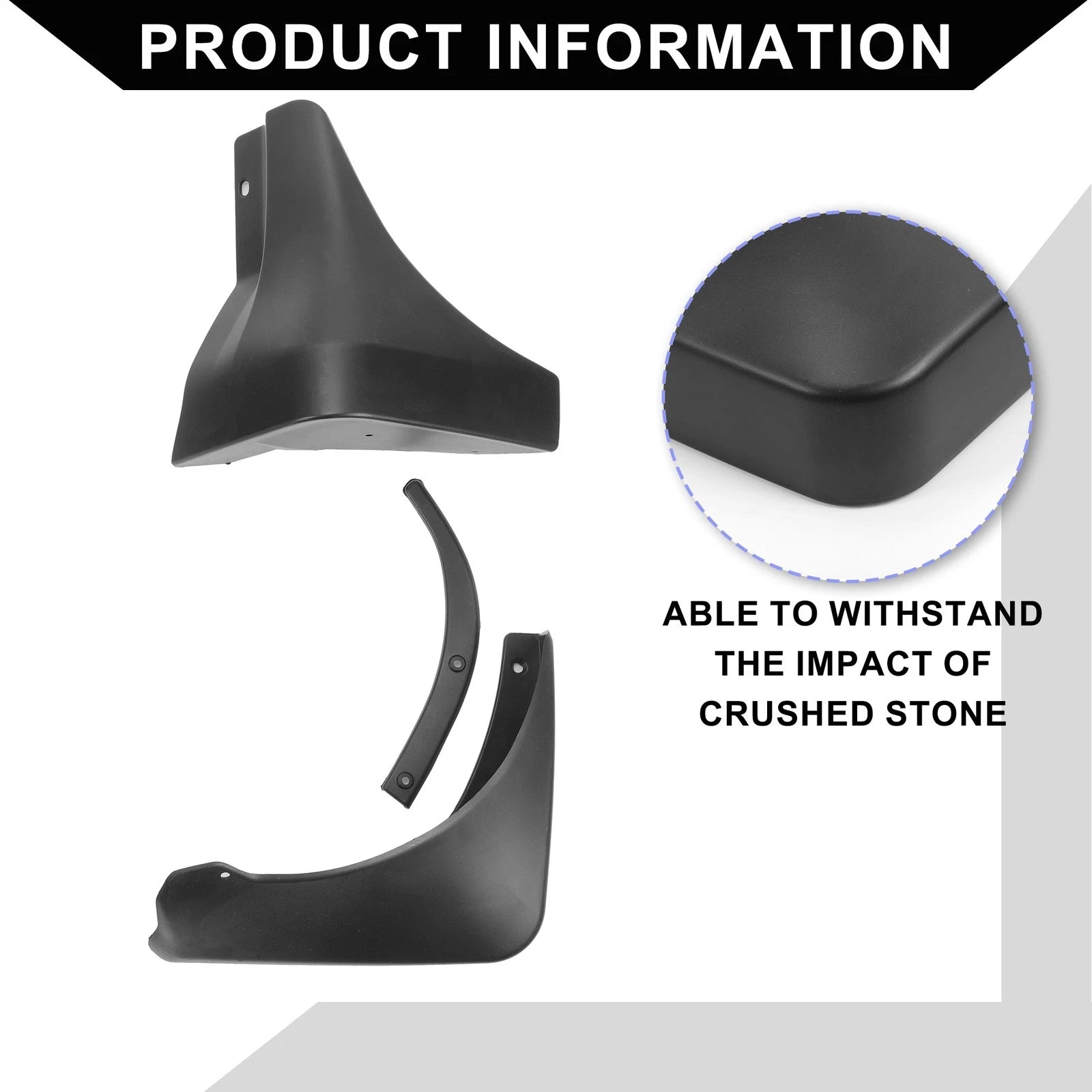 Set of 2 Front & Rear Mud Flaps for Nissan 350Z Coupe (2003–2008)