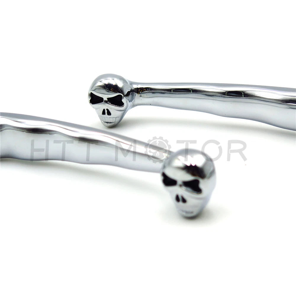 Chrome Skull Brake Clutch Levers for Yamaha Virago XV 250 535 700 750 1000 1100