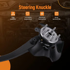 Front Left Right Steering Knuckle Pair for Hyundai Sonata 2.4L (2006–2010)