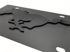 3D Premium Mustang Running Pony Emblem Black License Plate for Ford (2005–2024)