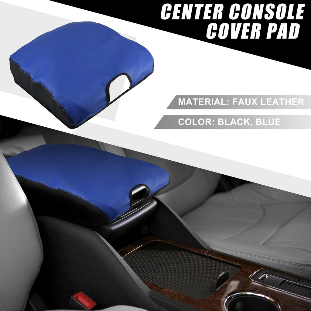 Center Console Armrest Cover for Dodge Ram 1500 2500 3500 (Black Blue)