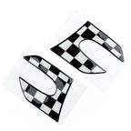White Black Checkered Fender Side Scuttle Stickers for Mini Cooper (2007-2013)