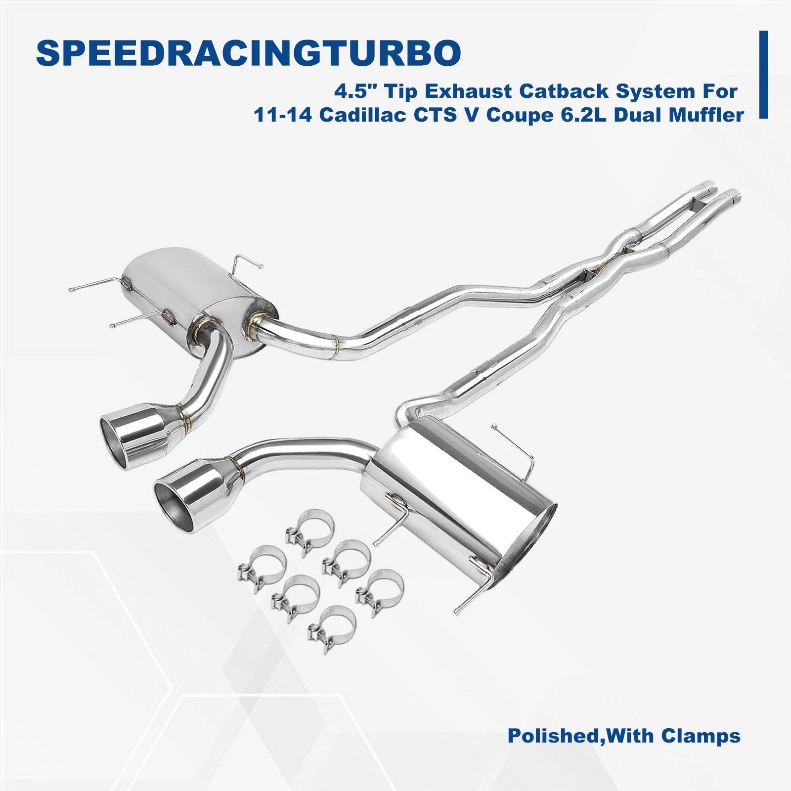 4.5" Tip Exhaust Catback System for Cadillac CTS V Coupe (2011–2014)