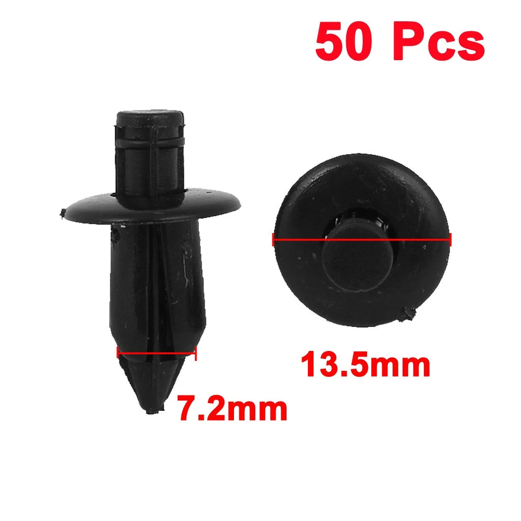 50 Pcs Bumper Black Plastic Rivets Fastener for Toyota Lexus 