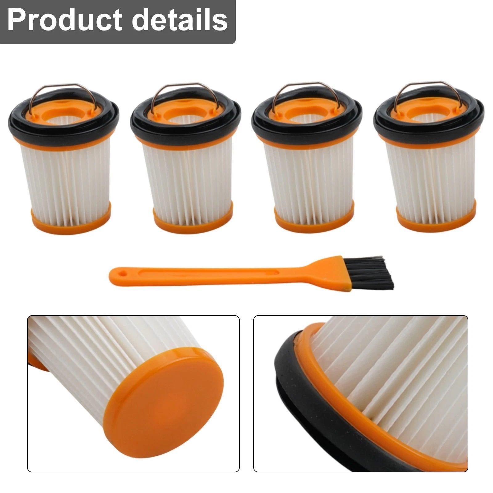 Set of 4 Replacement Filter Elements for Shark W1 W2 W3 WV200 WV205