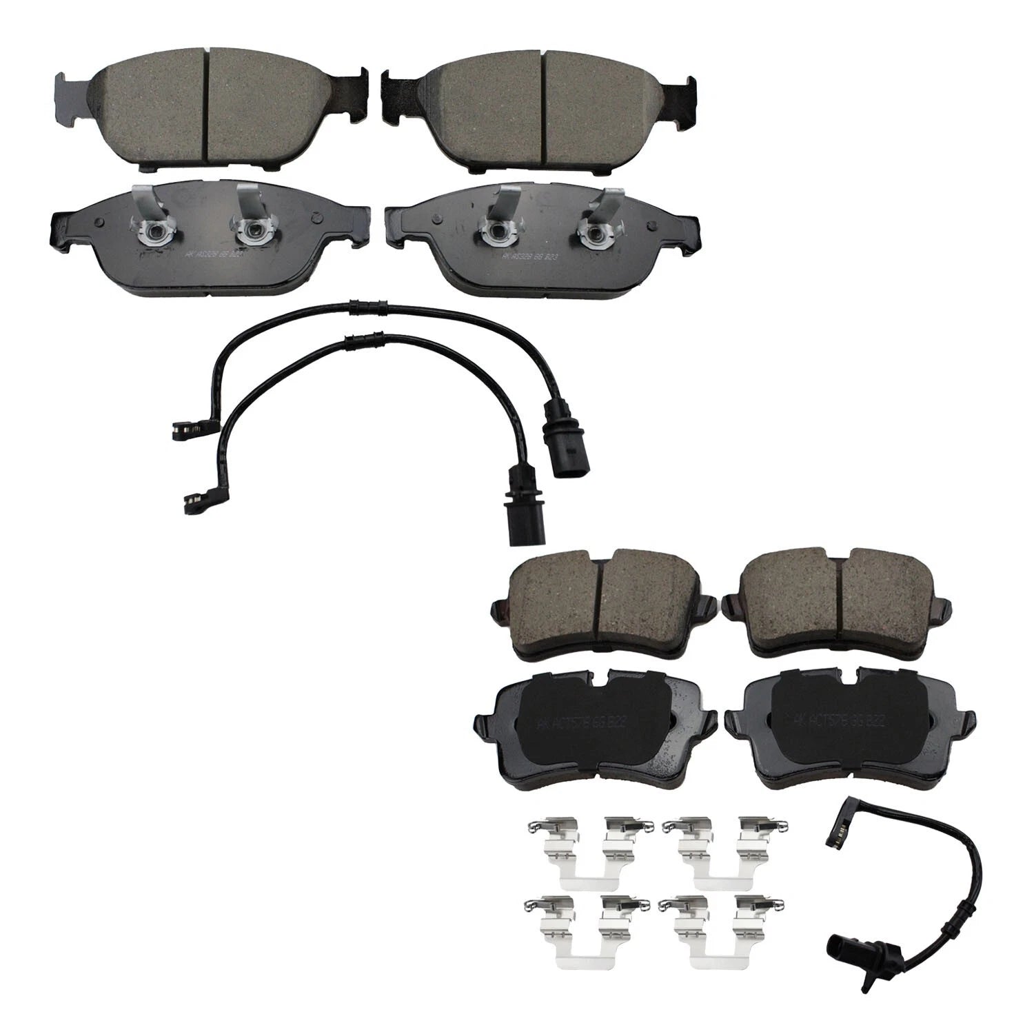 Akebono EURO Front & Rear Ceramic Disc Brake Pad Kit for Audi A6 A7 (2012–2018)