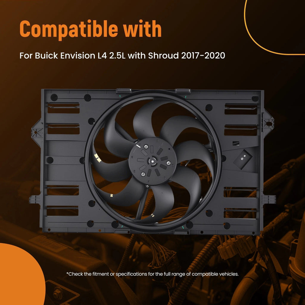 Cooling Fan Assembly for Buick Envision L4 2.5L (2017–2020) 23365567 240W