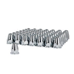Chrome Bullet Lug Nut Covers 33mm Push-On 60 Pack for Universal Fit