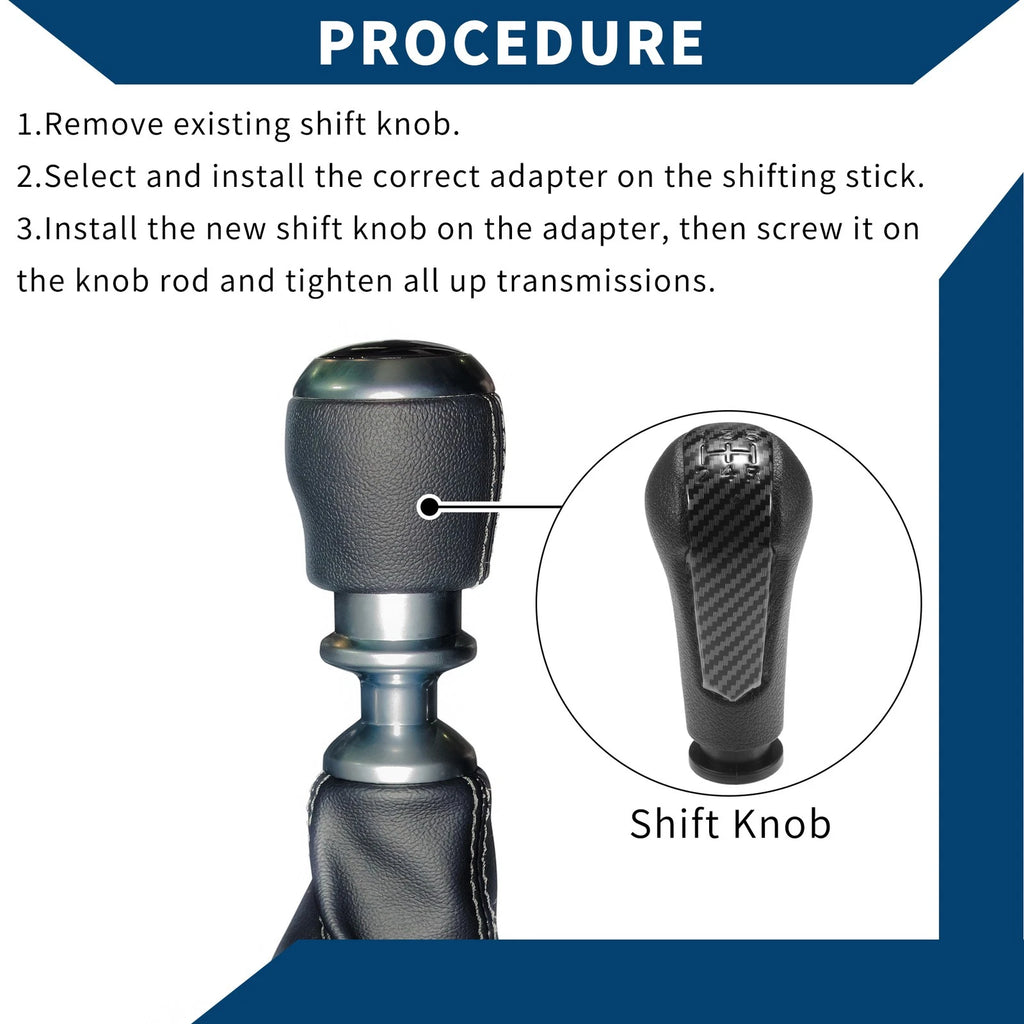 5 Speed Manual Gear Shifter Knob for Chevrolet Spark (2011–2014) Plastic Black