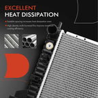 Radiator with Transmission Oil Cooler for Jeep Liberty (2002–2006)