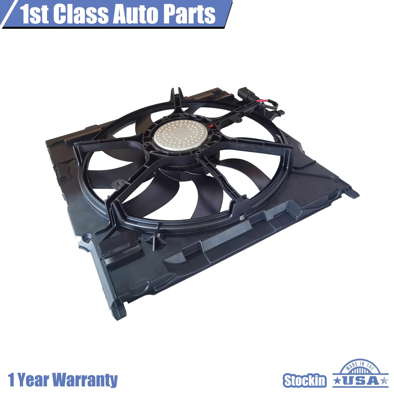 Radiator Cooling Fan Assembly for BMW F15 X5 F16 X6 3.0L 2.0L (2014–2018)