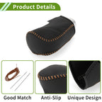 1 Pc Gear Shift Knob Cover for Mazda 3 (2014–2018) Black Brown Faux Leather