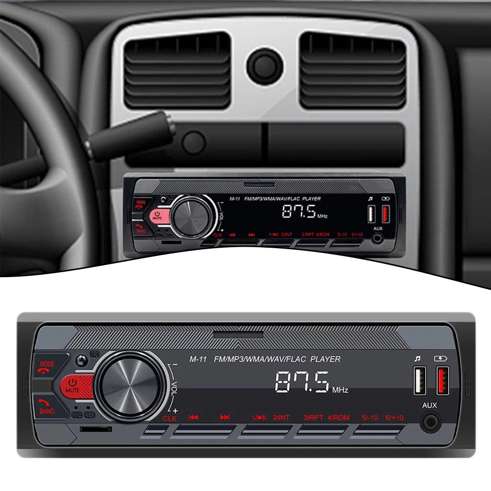 12V Car MP3 Player with AUX and Colorful Lights for Universal Fit