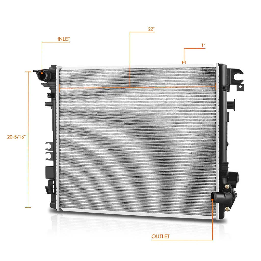 Factory Style Radiator for Jeep Wrangler JL Gladiator 2.0/3.6L (2018–2023) DPI-13754