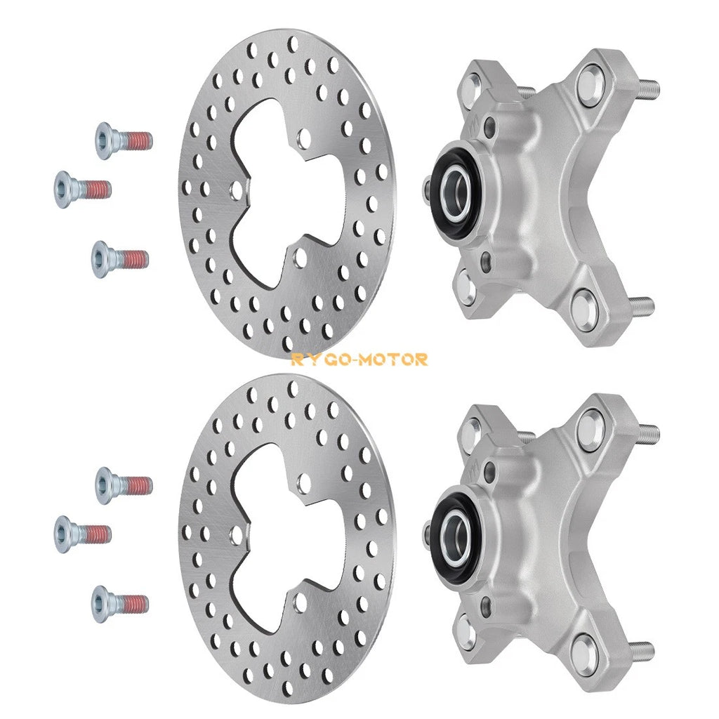 2X Front Wheel Hubs w/ Brake Disc Rotors for Honda TRX250X TRX400X (2009–2014)