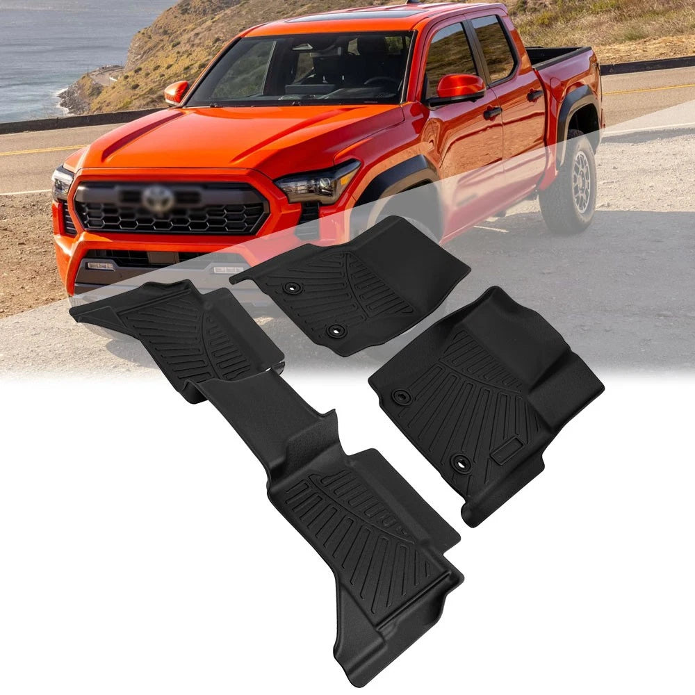 Set of 2 Front Rear Floor Mats for Toyota Tacoma Double Cab (2024–2026)