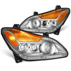 2X Chrome Amber Full LED Projector Headlight Assembly for Kenworth T680 (2022–2025)