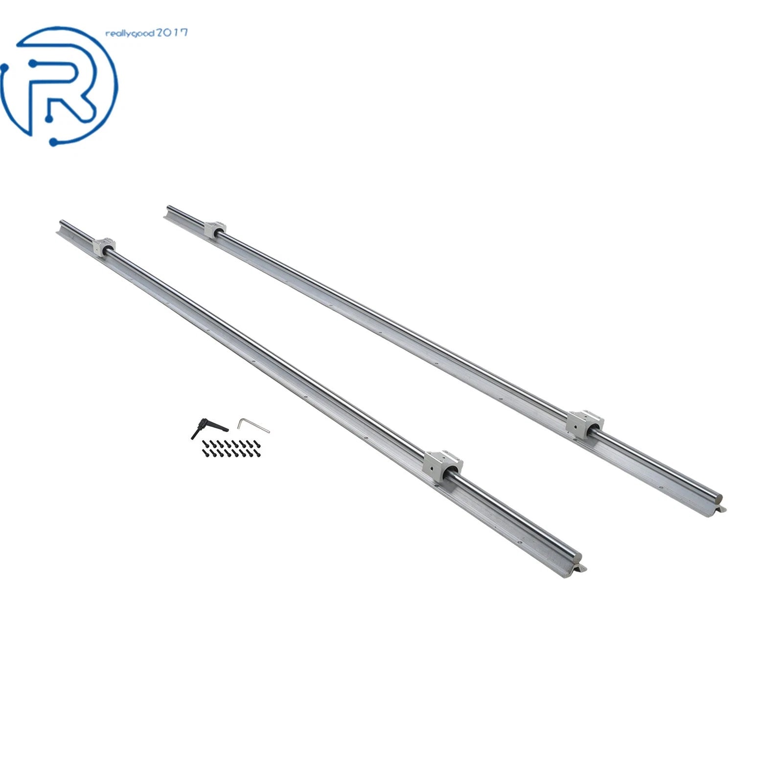 Set of 2 Linear Guide Rails with 4 Bearing Blocks for SBR16 (2000mm)