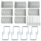 Set of 8 Galvanized L-Type Boat Trailer Bunk Brackets for 3x3 Crossmember