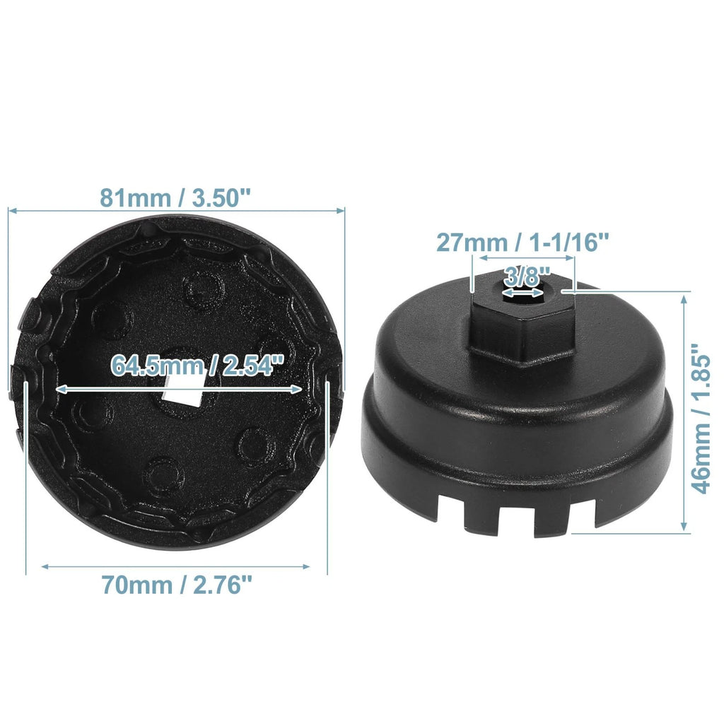Oil Filter Wrench 14 Flutes 6 Slots 64.5mm for Toyota Camry 