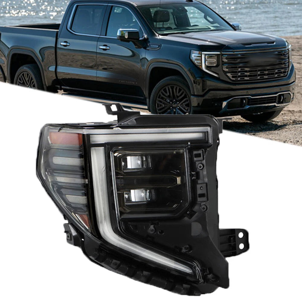 Headlight Assembly for GMC Sierra 1500 (2022â2024) Right Side LED