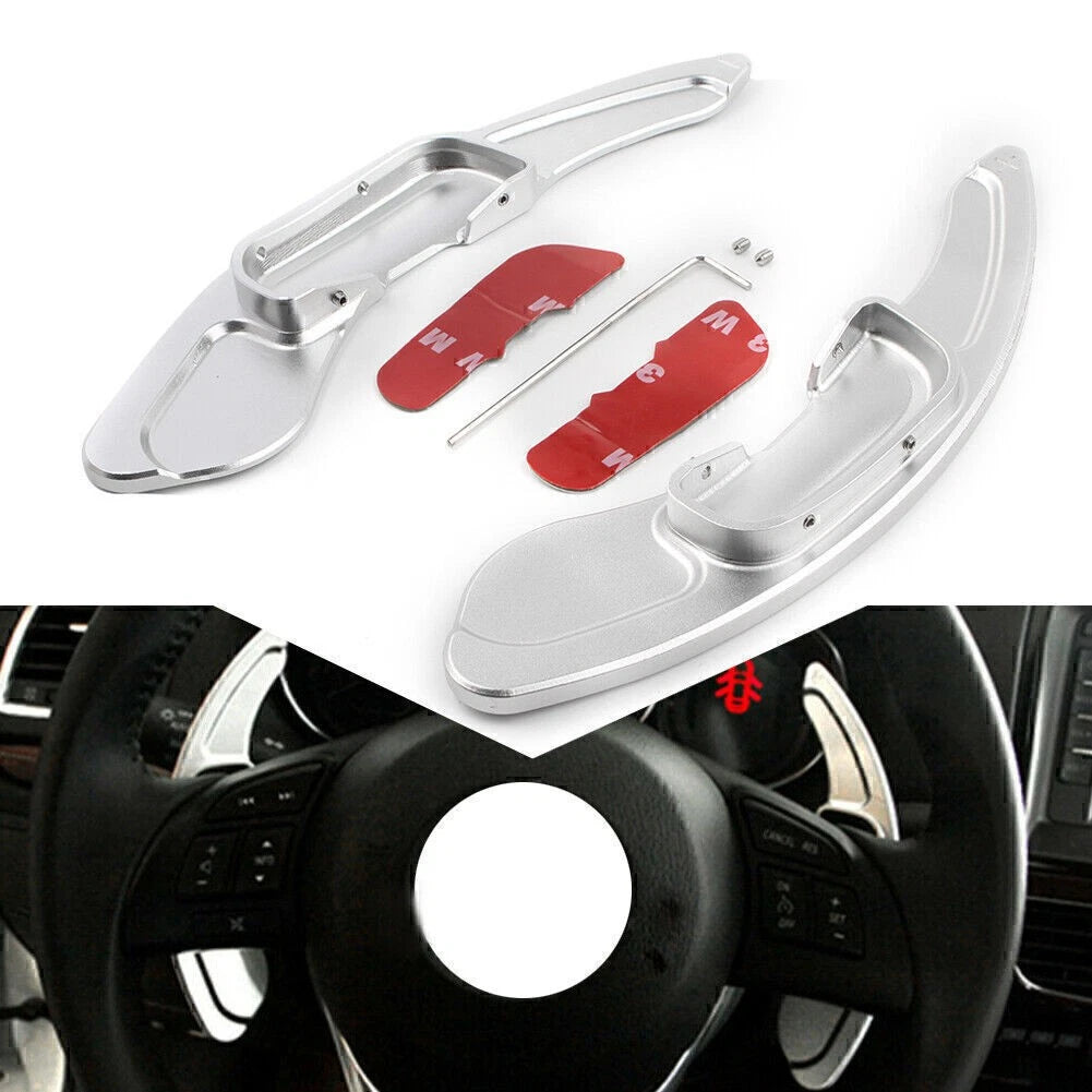 2X Steering Wheel Shift Paddle Shifter Cover for Mazda Atenza Axela CX-4 (2013–2020)