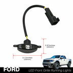3Pcs Smoked 12-SMD Amber LED Front Grille Lights for Ford Raptor (2010–2014)
