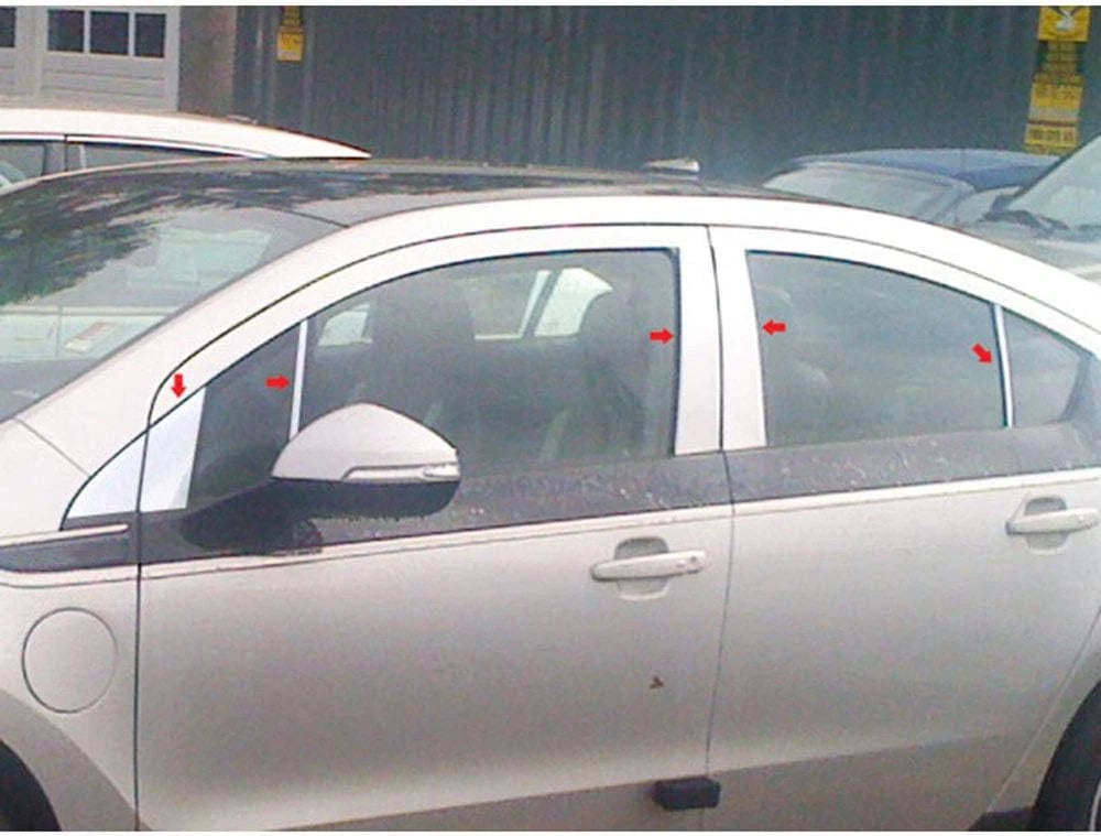 10pc. Luxury FX Chrome Pillar Post Trim For 2011-2015 Chevy Volt