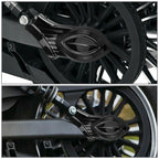 Black Rear Swingarm Axle Bolt Covers for Indian Scout (2015–2016)