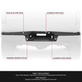 Rear Bumper Step Pad for Ford F-150 (2004–2008) - Black, Sensor Holes