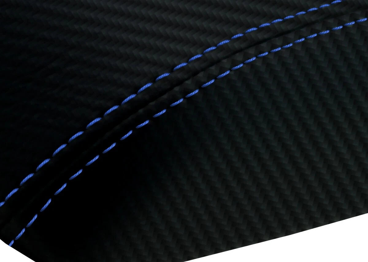 Console Armrest Cover for Honda Civic (1996–2000) PVC Carbon Blue Stitch